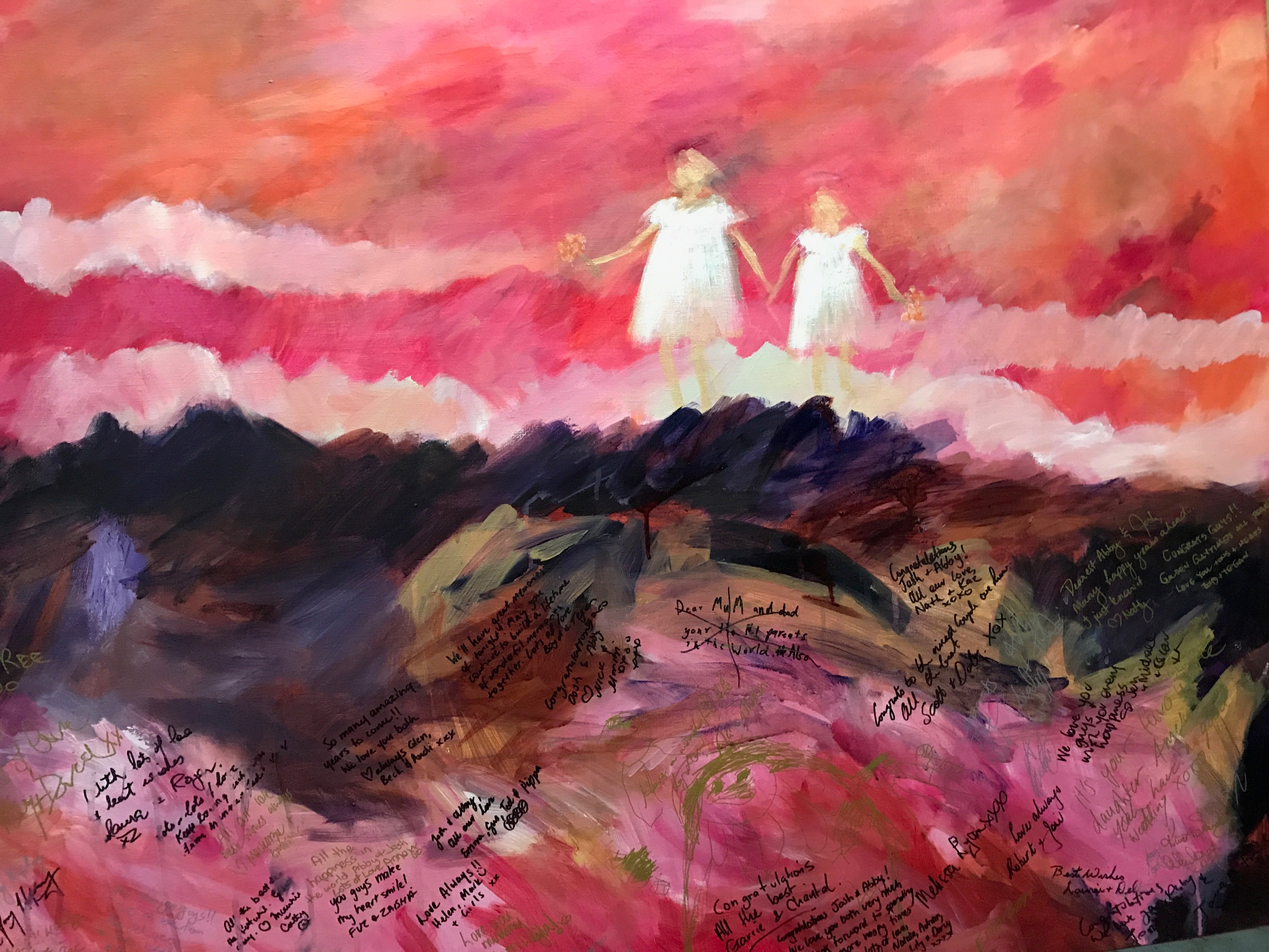 Little Angels Wedding Painting     SOLD